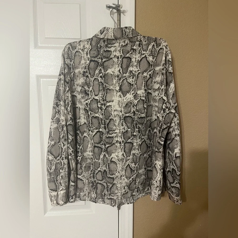 Snakeskin Button down - Picture 2 of 3